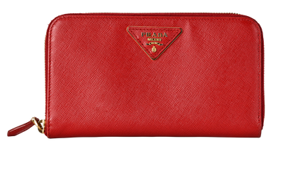 Prada Large Wallet, &pound;120, Accessories, Red, Leather, Front view